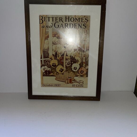 Vintage Better Homes and Gardens Magazine October 1927 Framed Cover